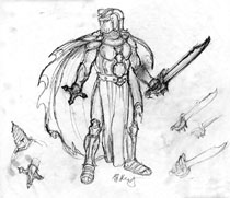 Krull - Slayer armour designs, Greg Hildebrandt