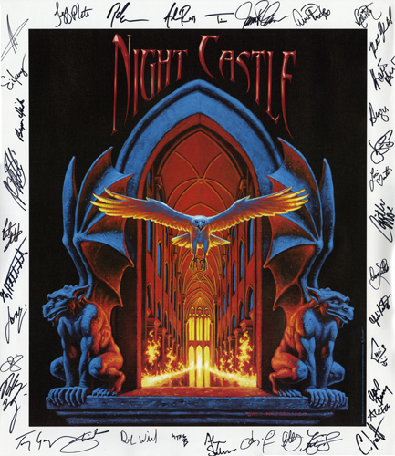 Night Castle Gargoyles - Canvas Print - SIGNED BY BAND MEMBERS!, Greg Hildebrandt