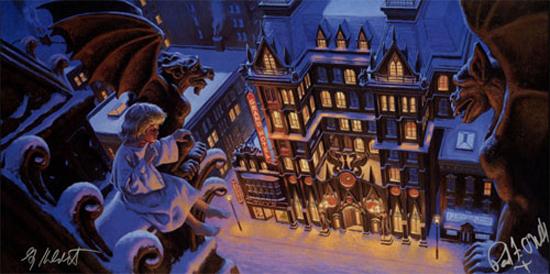 2004 CD Cover Hotel and Angel - Print, Greg Hildebrandt