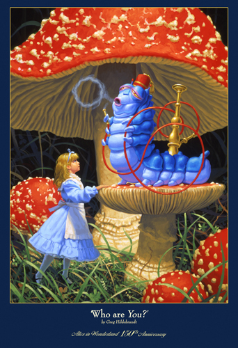 Who are YOU? - 150th Anniversary Alice in Wonderland Print, Greg Hildebrandt