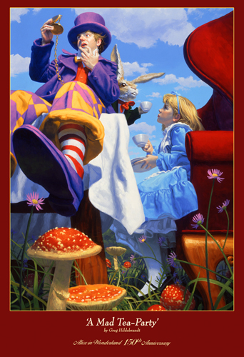 A Mad Tea-Party - 150th Anniversary Alice in Wonderland Print, Greg Hildebrandt