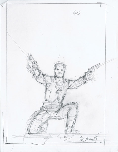 Guardians of the Galaxy - Cover - Rough #8, Greg Hildebrandt