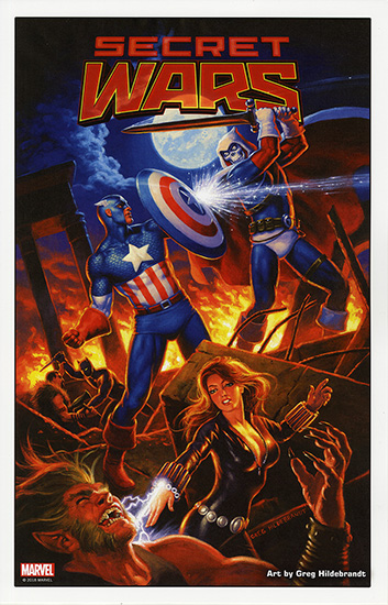 Secret Wars - Marvel Cover Print 11x17, Greg Hildebrandt